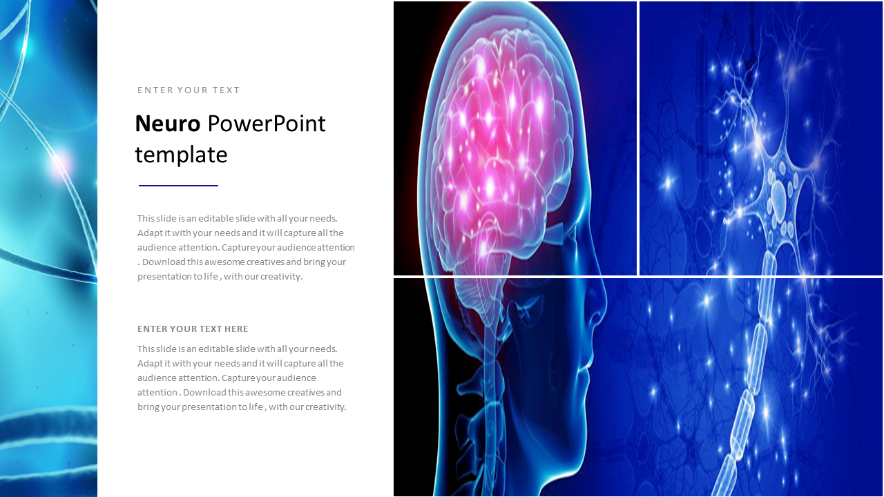 Awesome Neuro PowerPoint Template Presentation Slide  